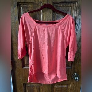 Coral Long Sleeve workout Top